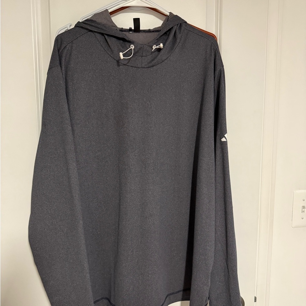 Adidas Men's Dark Grey Hoodie